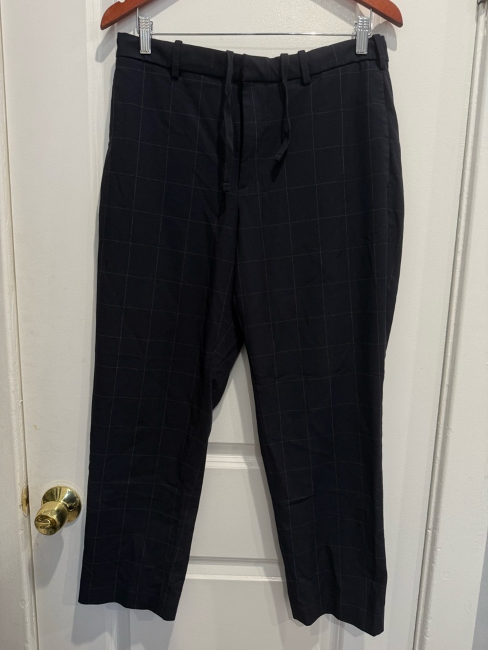Windowpane Black Dress Pants for Men — Tailored Comfort